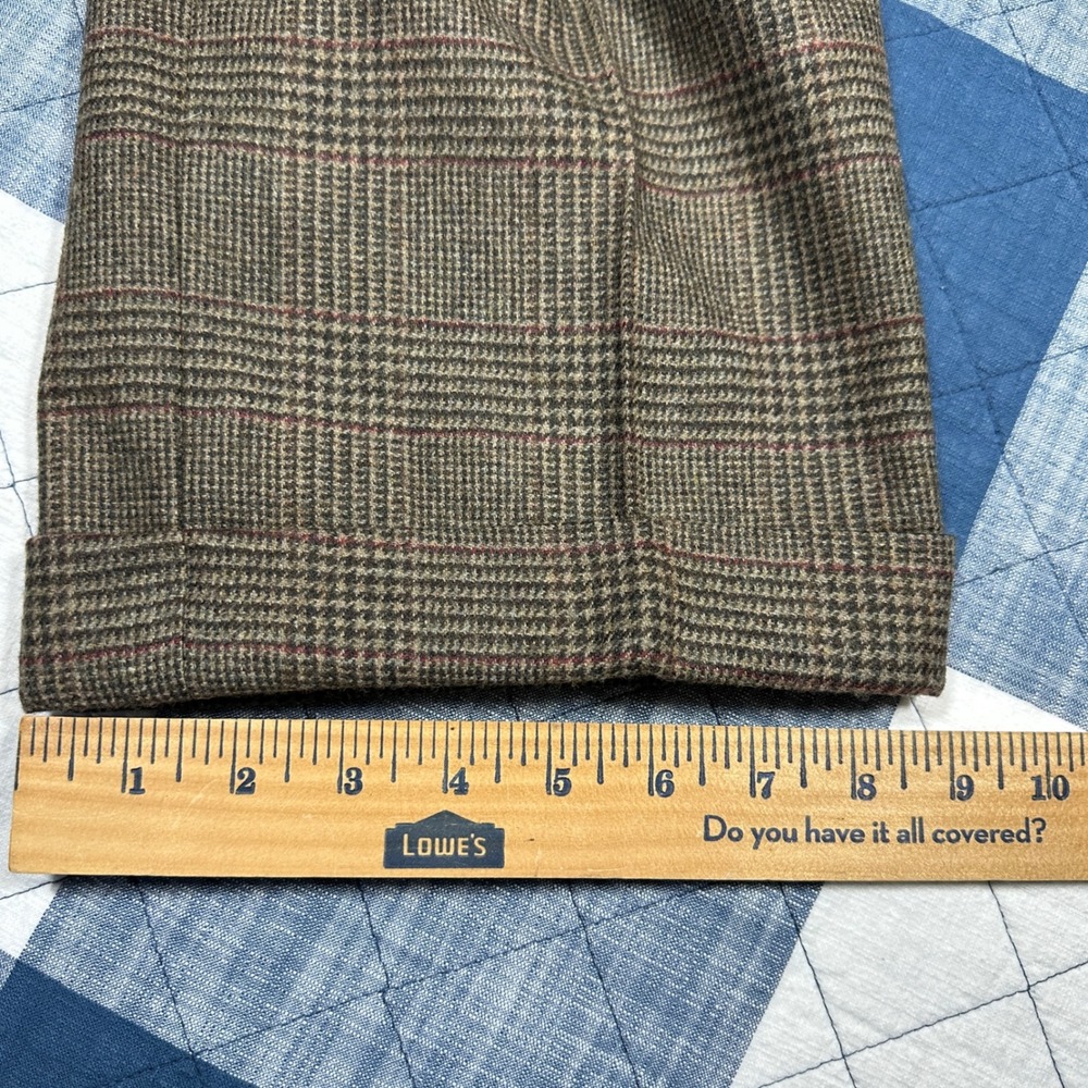 Vintage Polo Ralph Lauren Dalton Brown Virgin Wool Dress Pants Mens 33x30 Italy - Picture 11 of 11
